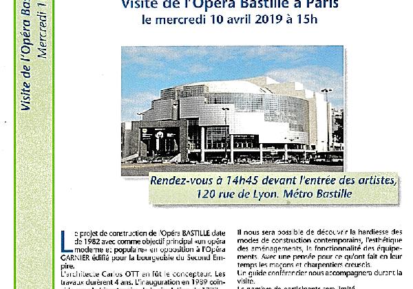 Visite de l'Opéra Bastille à Paris
