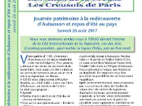 Repas d'été à Aubusson    © Les Amis de la Creuse - Les Creusois de Paris        20170826 000000 Redecouverte Aubusson Repas ete