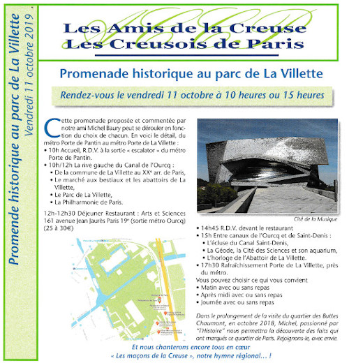 20191011 Promenade historique au parc de La Villette