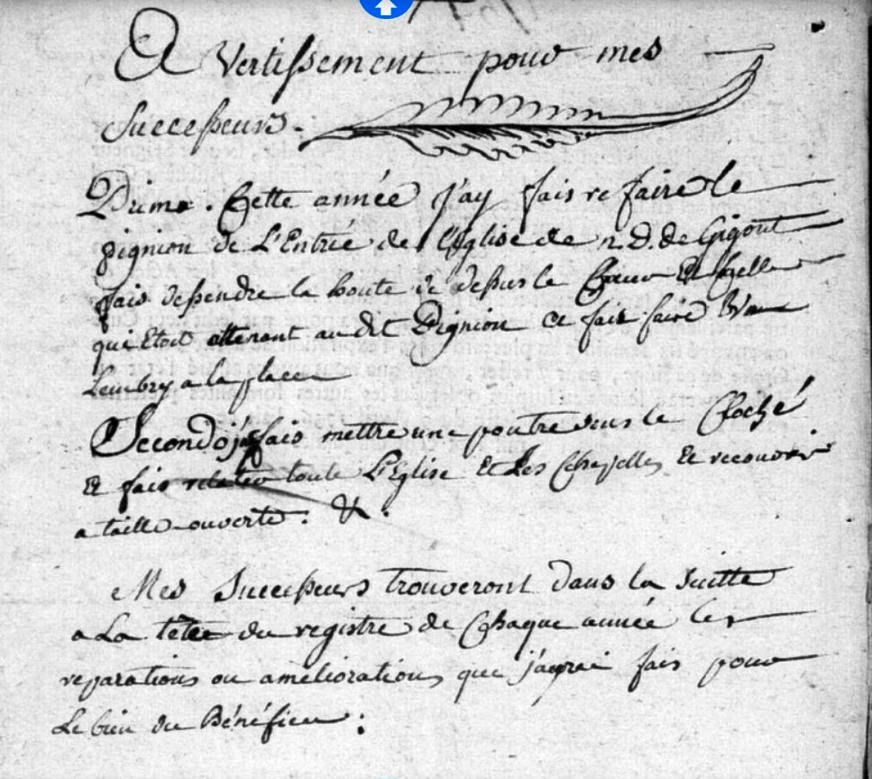 Travaux dans l'église Année 1754 Lépaud, Creuse, France