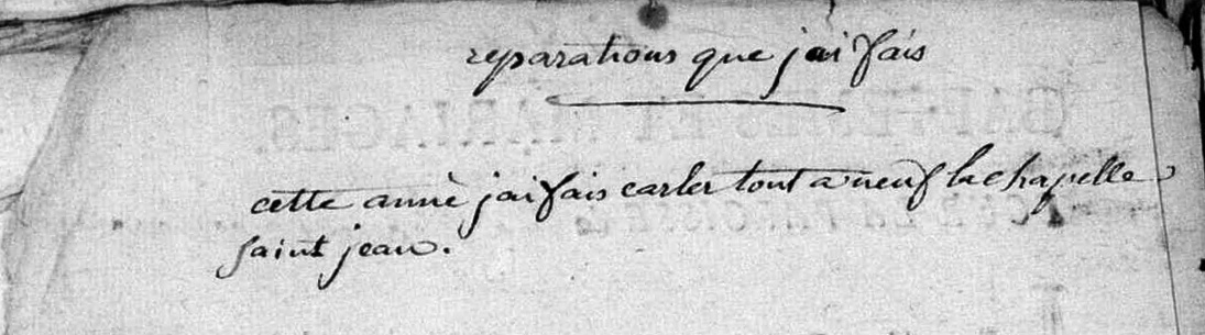 Travaux à l'église Année 1784 Lépaud, Creuse, France
